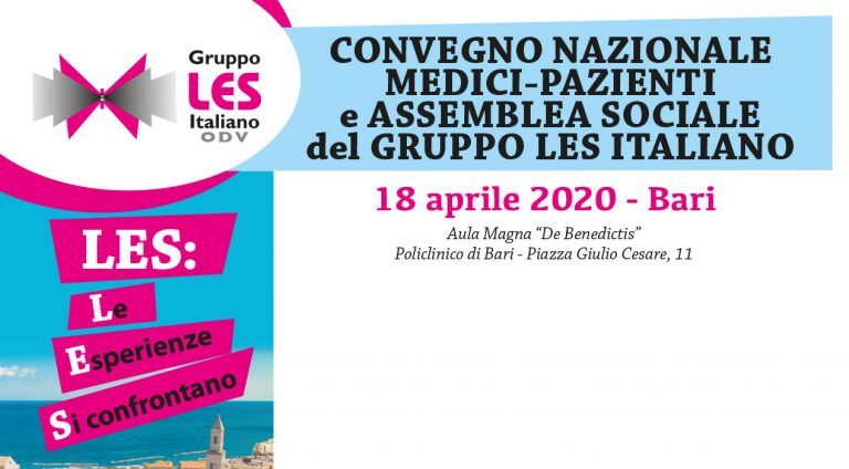 CONVEGNO NAZIONALE MEDICI-PAZIENTI e ASSEMBLEA SOCIALE del GRUPPO LES ITALIANO