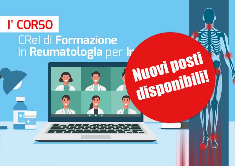 Nuovi posti disponibili 1° CORSO CReI di Formazione in Reumatologia per Infermieri