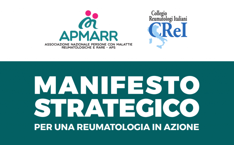 Manifesto Unitario della Reumatologia Italiana siglato da CReI, APMARR e SIR