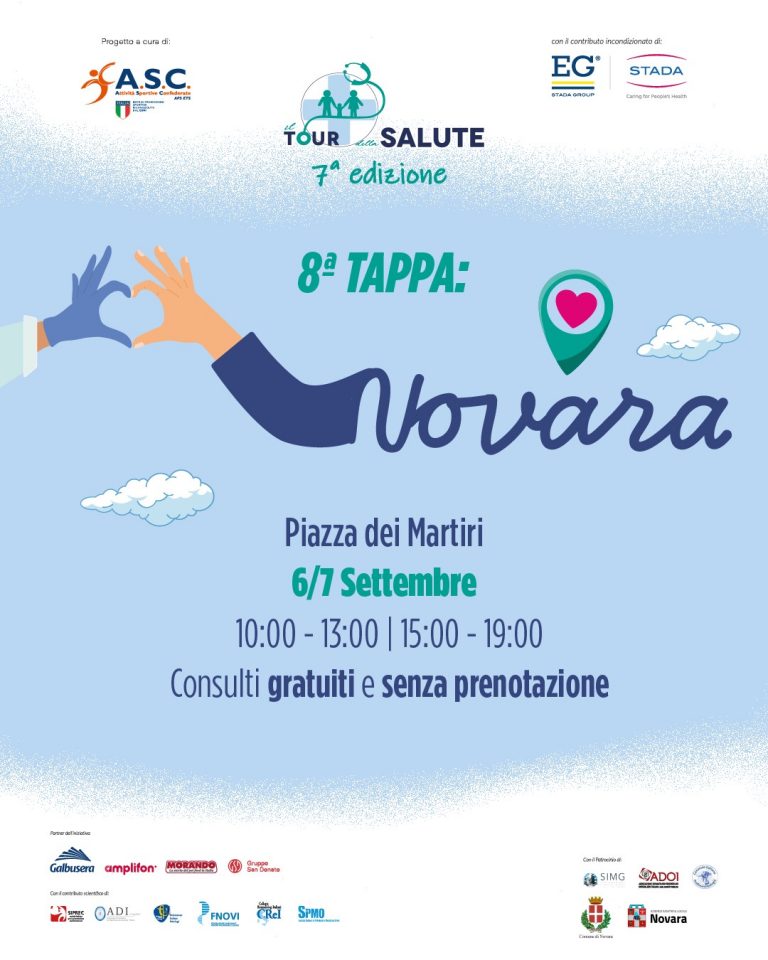 IL TOUR DELLA SALUTE 2025 FA TAPPA A NOVARA